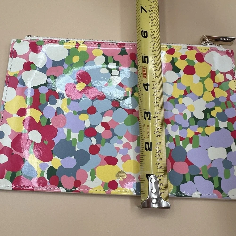 Kate Spade New York Womens Floral Print Pencil Pouch Clutch Large Coinpurse Y2K